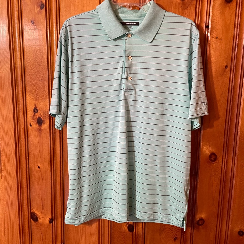 Mens Greg Norman play dry shirt size M